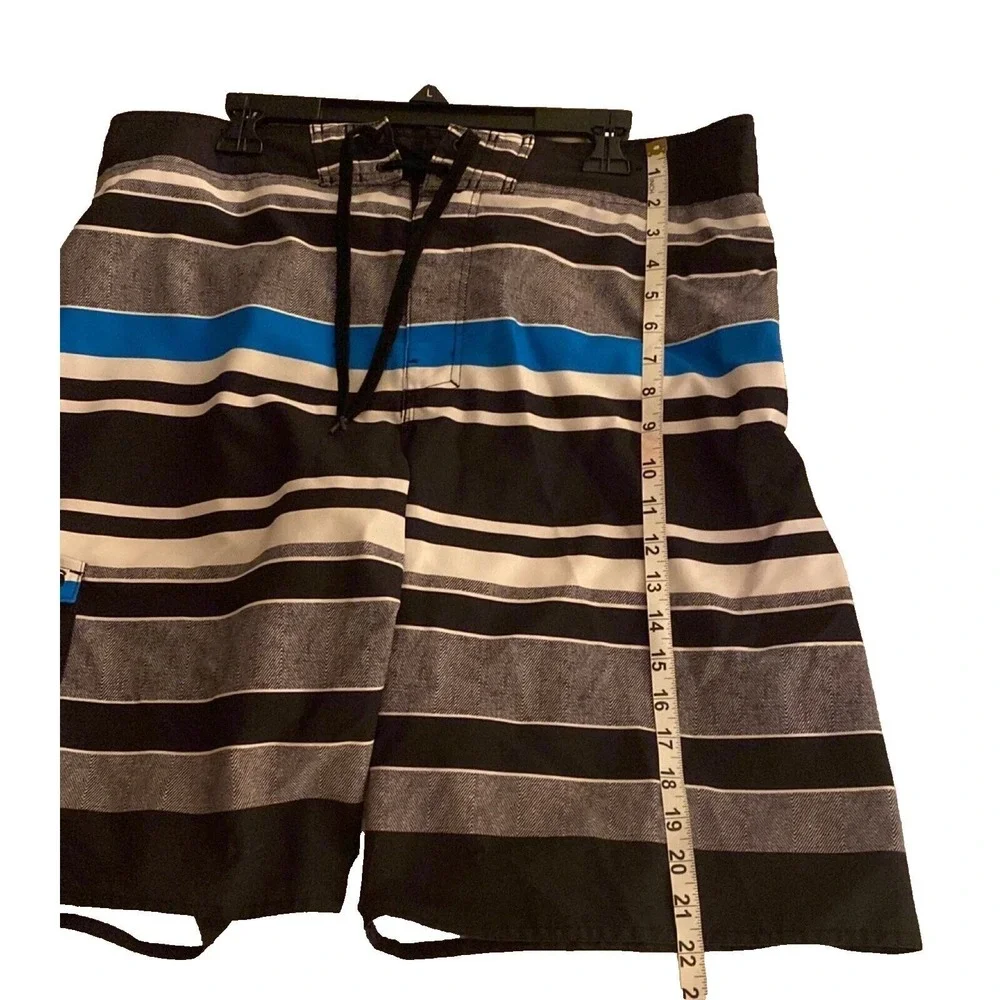Hang Ten Mesh Lined‎ Drawstring Board Shorts Swim Trunks Striped Men's Size XL